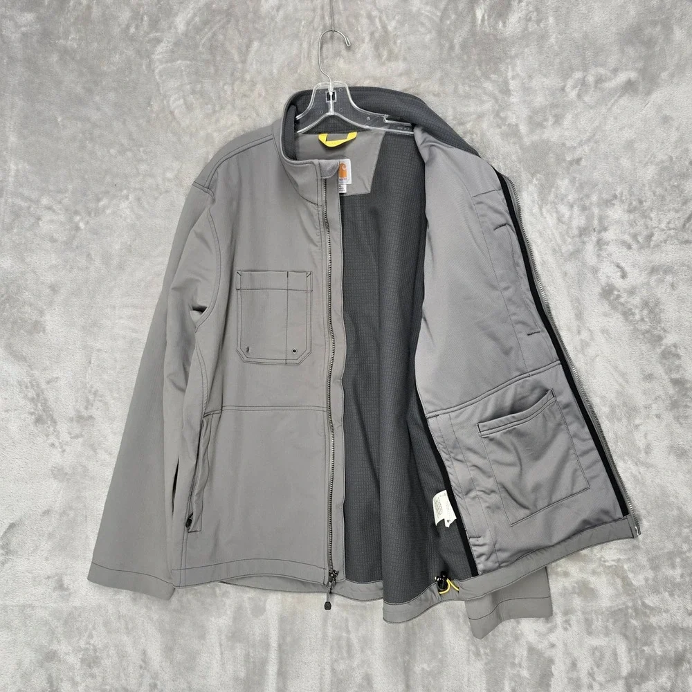 Carhartt Mens XL Gray Rough Cut Soft Shell Jacket Utility‎ Gorpcore Streetwear